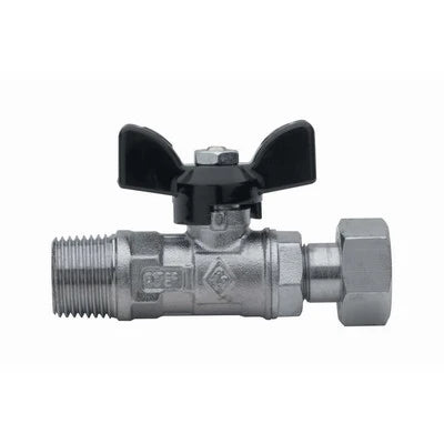 Valvola a sfera filettatura maschio con girello 1/2 x 3/4 pn 30