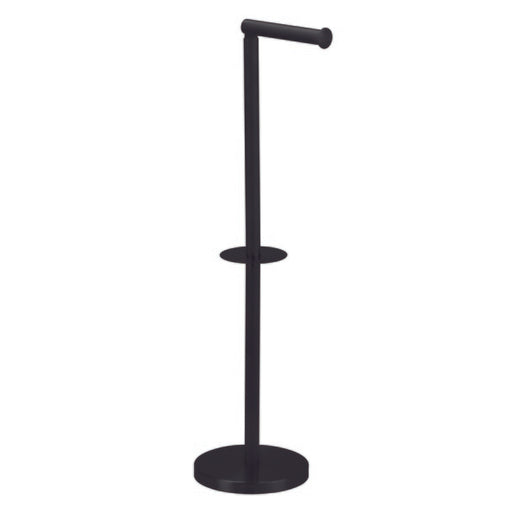 Piantana portarotolo da terra con sistema di riserva superiore girevole su base in acciaio - Nero opaco