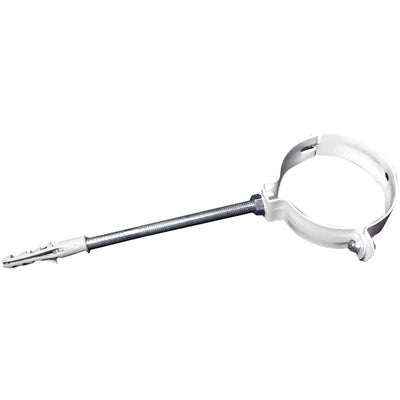Collare per fissaggio di tubi fumo verniciato bianco diam. 80 blister