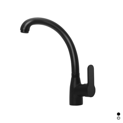 Miscelatore monocomando lavello bocca alta serie paco nero opaco