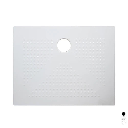 Piatto doccia h3.6 rettangolare in ceramica bianco opaco cm 80 x 100 h3 6