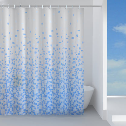 Tenda doccia in tessuto 120x200 cm modello Frammenti di Gedy - Blu by CeramicStore | Lo specialista del tuo bagno