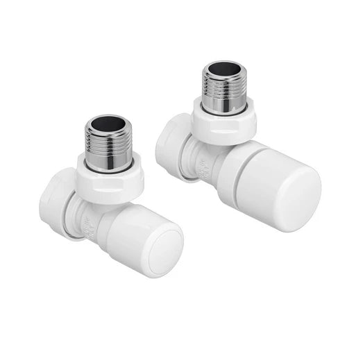 Valvola e detentore a squadra zehnder classic line 1/2 bianco