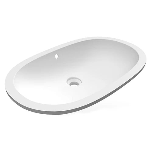 Lavabo sottopiano ovale allungato variant 65x41cm bianco