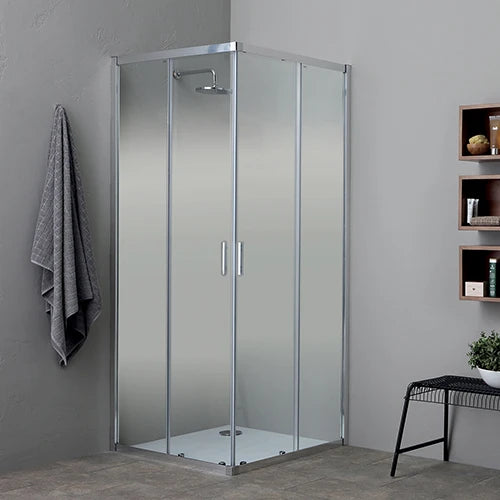 Lato singolo porta doccia scorrevole fast plus cristallo cm 72-74 profilo cro/vetr. trasp