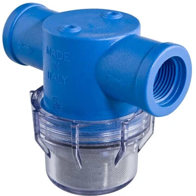 Microflitro con cartuccia rete acciaio inox 3/8