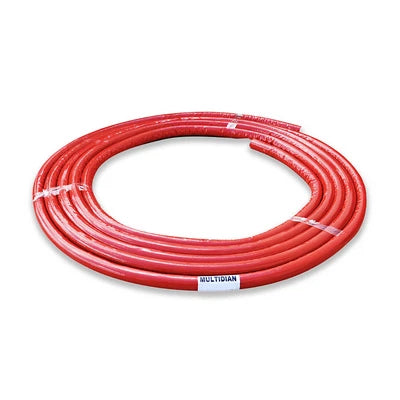 Tubo multi-dian sistema multistrato coibentato rosso rotolo 10 mt 16 x 2