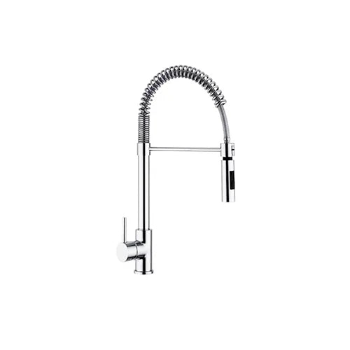 Miscelatore lavello con molla e doccia estraibile linea pin cromo