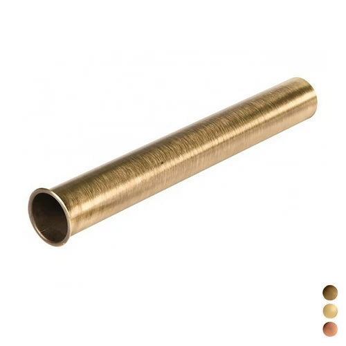Canotto in ottone con flangia d. 26x300 ramato/ flangia 1
