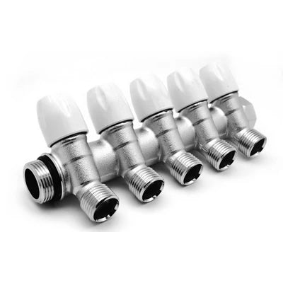 Collettore lineare con rubinetti d arresto 5 derivazioni 3/4 x 1/2