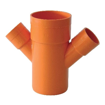 Derivazione doppia ridotta 45 arancio diam. 100 x 40