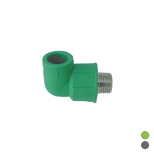 Gomito filettato maschio in polipropilene 1/2 x diam. 25
