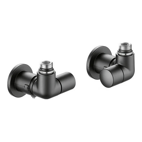 Valvola termostatizzabile detentore doppia squadra nero versione sx 1/2 23 p. 1 5 nero