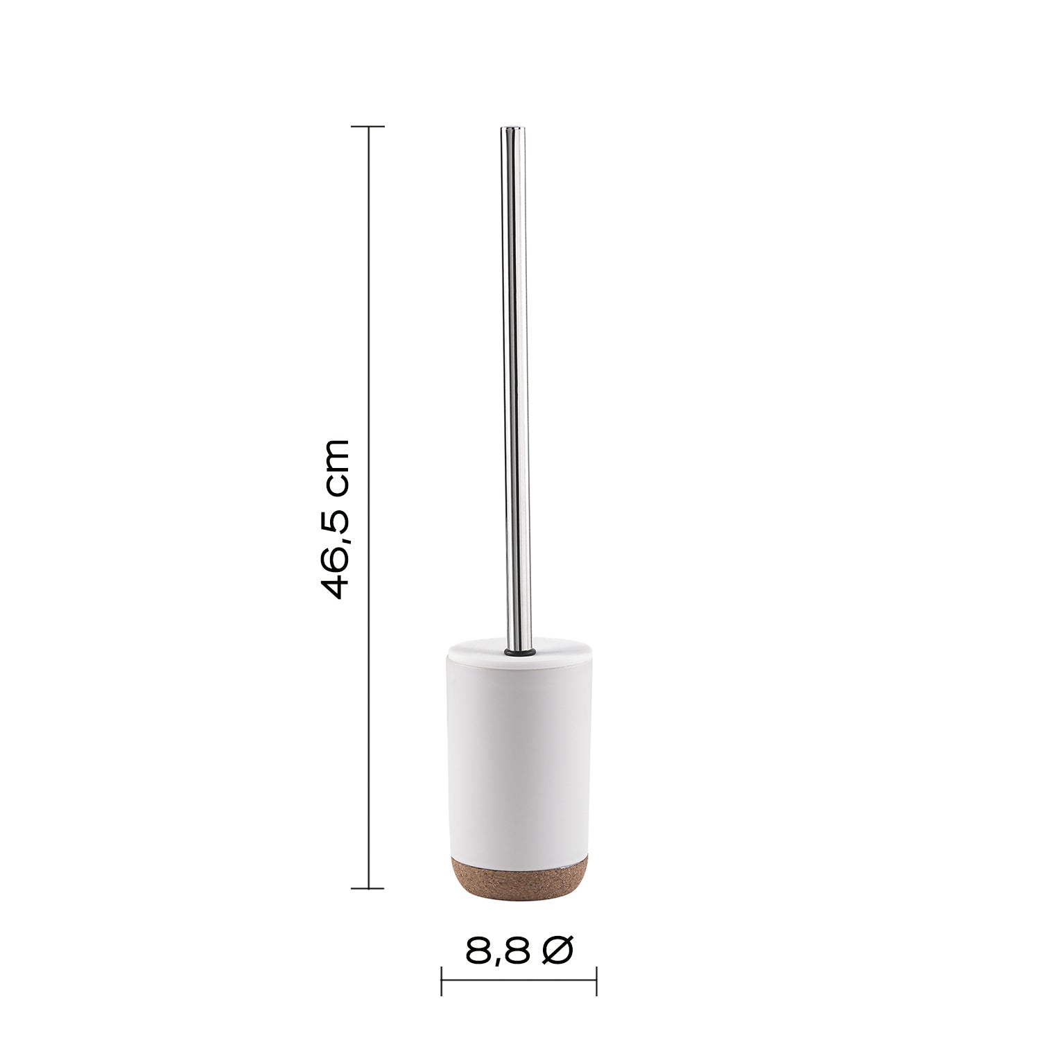 Scopino in ceramica e sughero Gedy serie Ilary - Bianco by CeramicStore | Lo specialista del tuo bagno