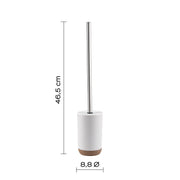 Scopino in ceramica e sughero Gedy serie Ilary - Bianco by CeramicStore | Lo specialista del tuo bagno
