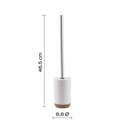 Scopino in ceramica e sughero Gedy serie Ilary - Bianco by CeramicStore | Lo specialista del tuo bagno