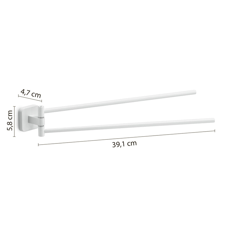 Portasalviette a snodo Gedy modello Tonga 4.7x39.1xH5.8 cm - Bianco Matt by CeramicStore | Lo specialista del tuo bagno