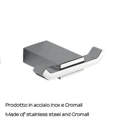 Appendiabiti doppio in Acciaio Inox di Gedy serie Kansas - Cromato by CeramicStore | Lo specialista del tuo bagno