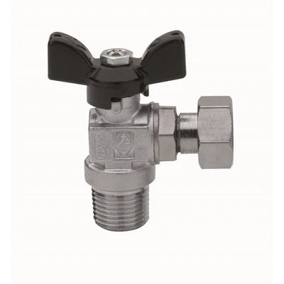Valvola a sfera a squadra filettatura maschio con girello 3/4 x 3/4 dn 20 pn 30