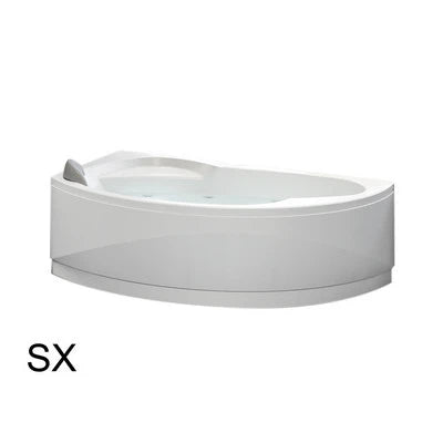 Vasca angolare asimmetrica semicircolare vogue 165x85 dx vasca hydro