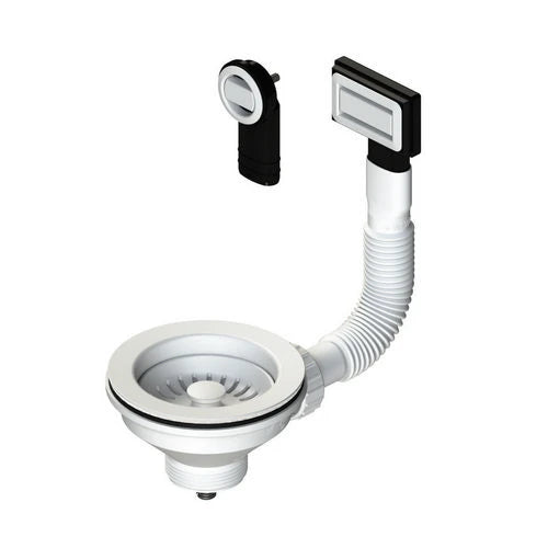 Piletta 114 mm per lavello con foro 90 mm color nero