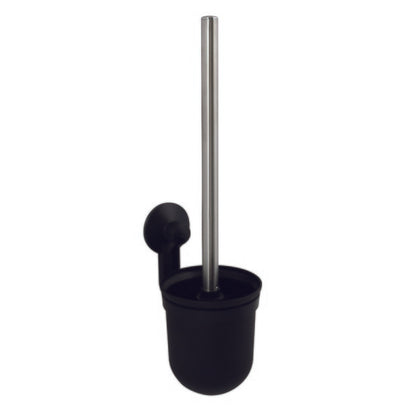 Porta spazzola con ventosa in Pvc da parete colore nero opaco by CeramicStore | Lo specialista del tuo bagno