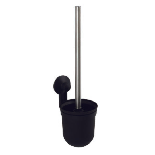 Porta spazzola con ventosa in Pvc da parete colore nero opaco by CeramicStore | Lo specialista del tuo bagno