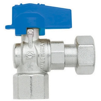 Rubinetto a sfera squadra femmina - dado girevole femmina 1/2 x 1/2 dn 10 pn 10