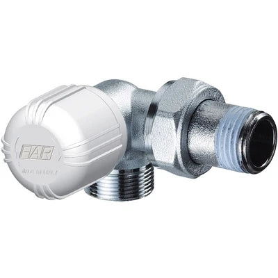 Valvola termostatizzabile a squadra dx 3/8