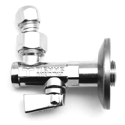 Rubinetto sottolavabo con filtro a snodo e rosone tiemme 1/2 x 10