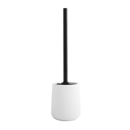 Porta scopino maonie con supporto in ceramica nero opaco