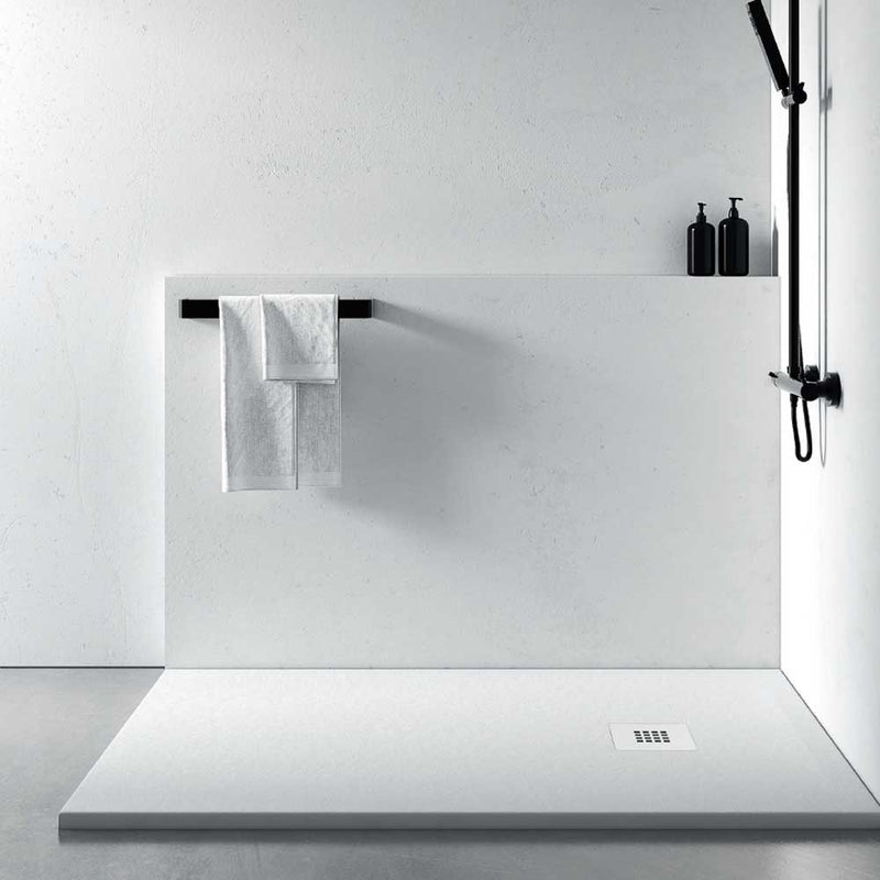Piatto doccia qualità Premium Elite Evo 70x80 in mineralmarmo colore bianco superficie Antibatterica