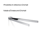 Portasalviette a snodo in Ottone e Cromall Gedy serie Lanzarote - Cromato by CeramicStore | Lo specialista del tuo bagno