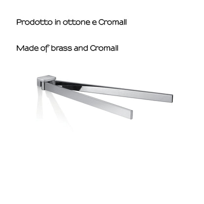 Portasalviette a snodo in Ottone e Cromall Gedy serie Lanzarote - Cromato by CeramicStore | Lo specialista del tuo bagno