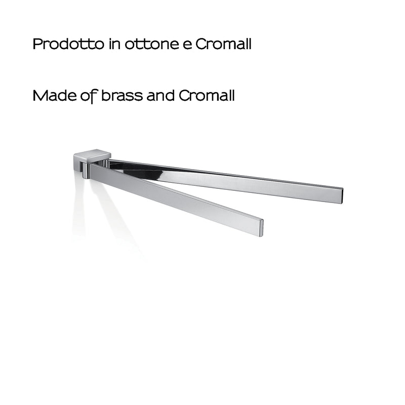 Portasalviette a snodo in Ottone e Cromall Gedy serie Lanzarote - Cromato by CeramicStore | Lo specialista del tuo bagno