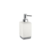 Dosasapone in ceramica con erogatore cromato Gedy serie Lucy - Bianco
