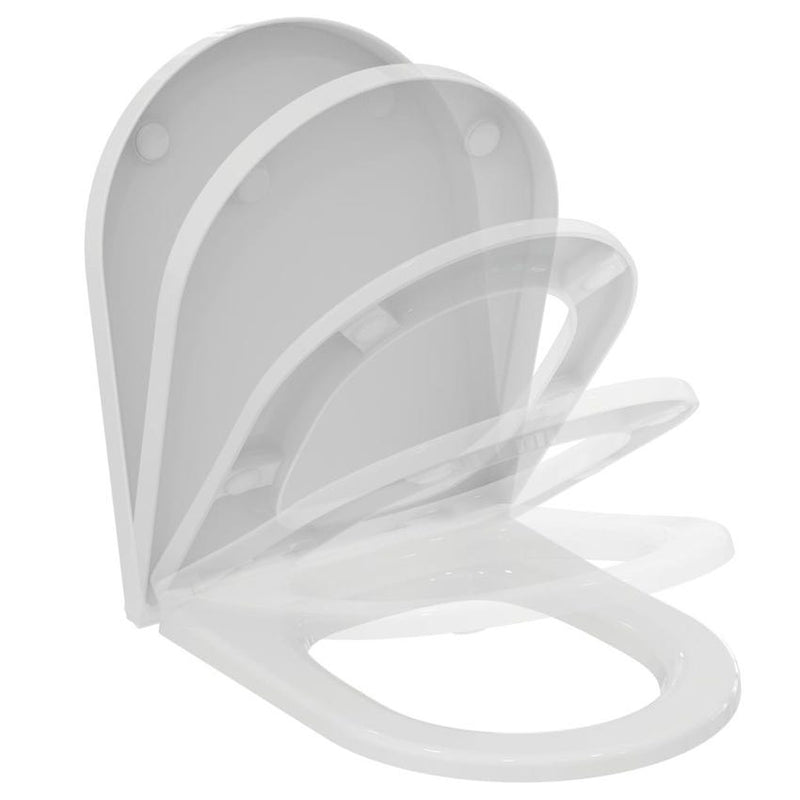 Copriwater originale di ricambio per WC Ideal Standard modello Blend Curve Avvolgente Bianco Standard  Soft Close