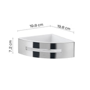 Portaoggetti doccia angolare modello Poseidon Gedy in cromo/bianco by CeramicStore | Lo specialista del tuo bagno