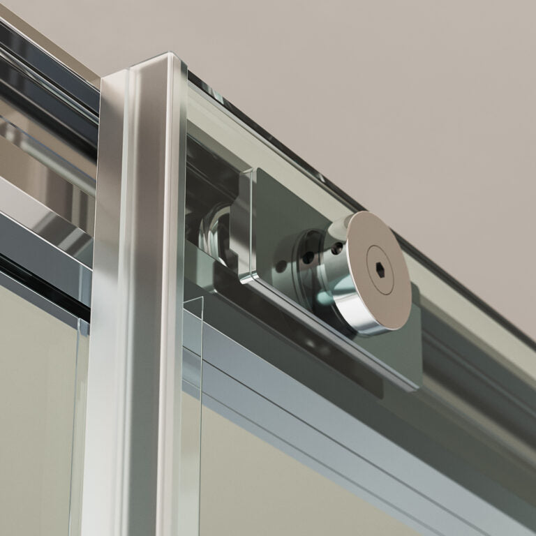 Box doccia angolare scorrevole soft close Run 90x120 cm con vetro 8 mm anticalcare e altezza 200 cm - Cromo