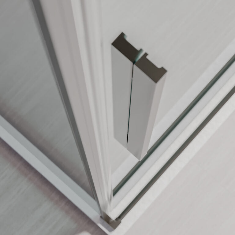 Box doccia angolare scorrevole soft close Run 100x140 cm con vetro 8 mm anticalcare e altezza 200 cm - Cromo