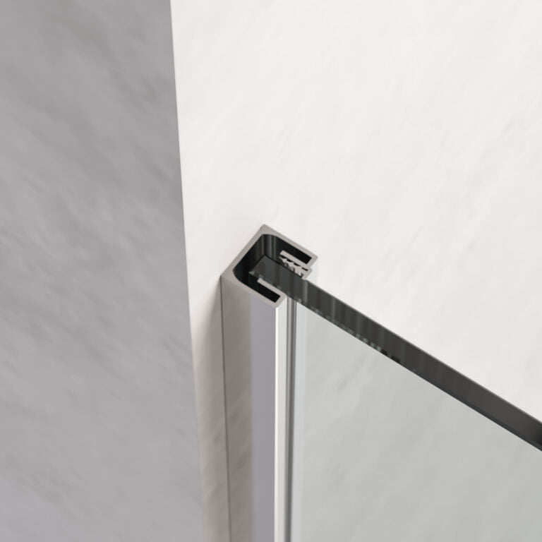 Box doccia angolare scorrevole soft close Run 75x85 cm con vetro 8 mm anticalcare e altezza 200 cm - Cromo