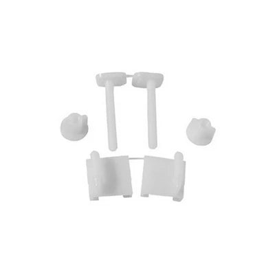 Kit cerniere per sedili in pvc con viti in plastica bianco