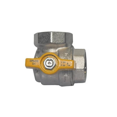 Valvola a sfera ad angolo ff c/farfalla per gas 1/2 dn 15
