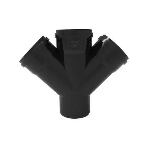 Derivazione tripla phono black 45 mf diam. 100/40/40