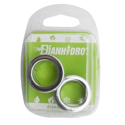 2 pz ghiere di ricambio per troppo pieno in abs cromo blister diam. 28