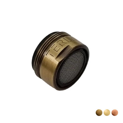 Aeratore in ottone con filtro maschio 24x1 m 24x1 bronzato