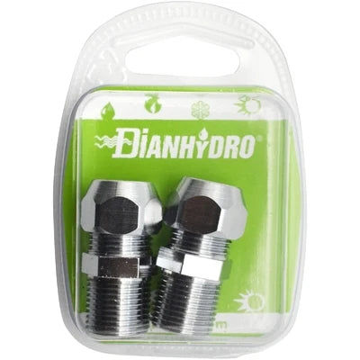 2 pz nipples bicono cromato per cannette blister pz.2 x 3/8x3/8 diam. 12