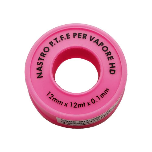 Nastro ptfe teflon per vapore rosa h. 12 mm x 12 m x 0 1 mm