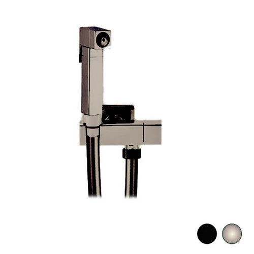 Set con idroscopino flessibile supporto quadro ottone nichel spazzolato