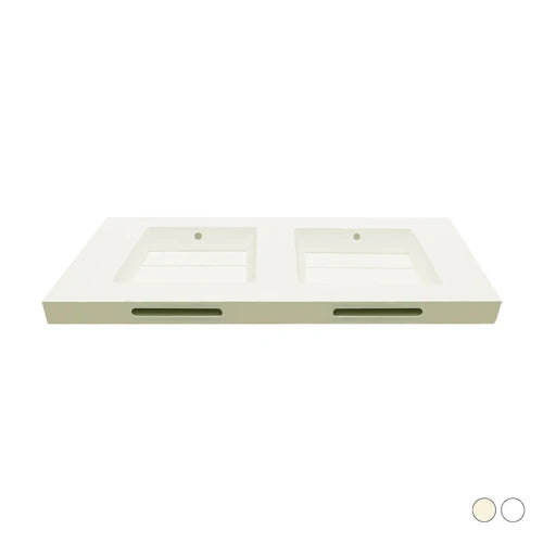 Lavabo linea emotion mod. confidence 04 beige 121x46xh12 doppia vasca